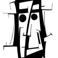 sans titre 
 2003-24. Encre de chine sur papier. . 
2003 – Dominique Vial