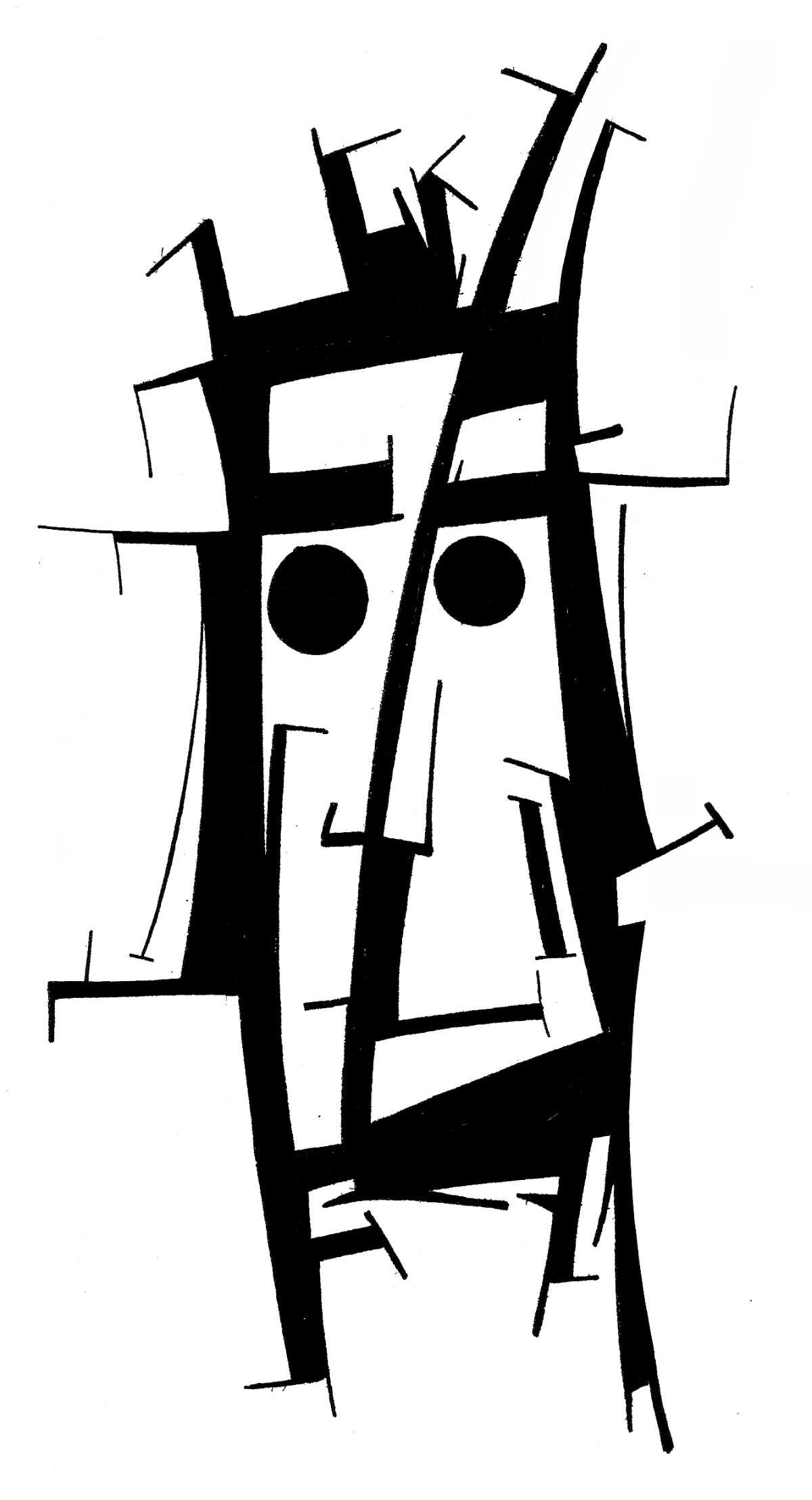 sans titre 
 2003-24. Encre de chine sur papier. . 
2003 – Dominique Vial