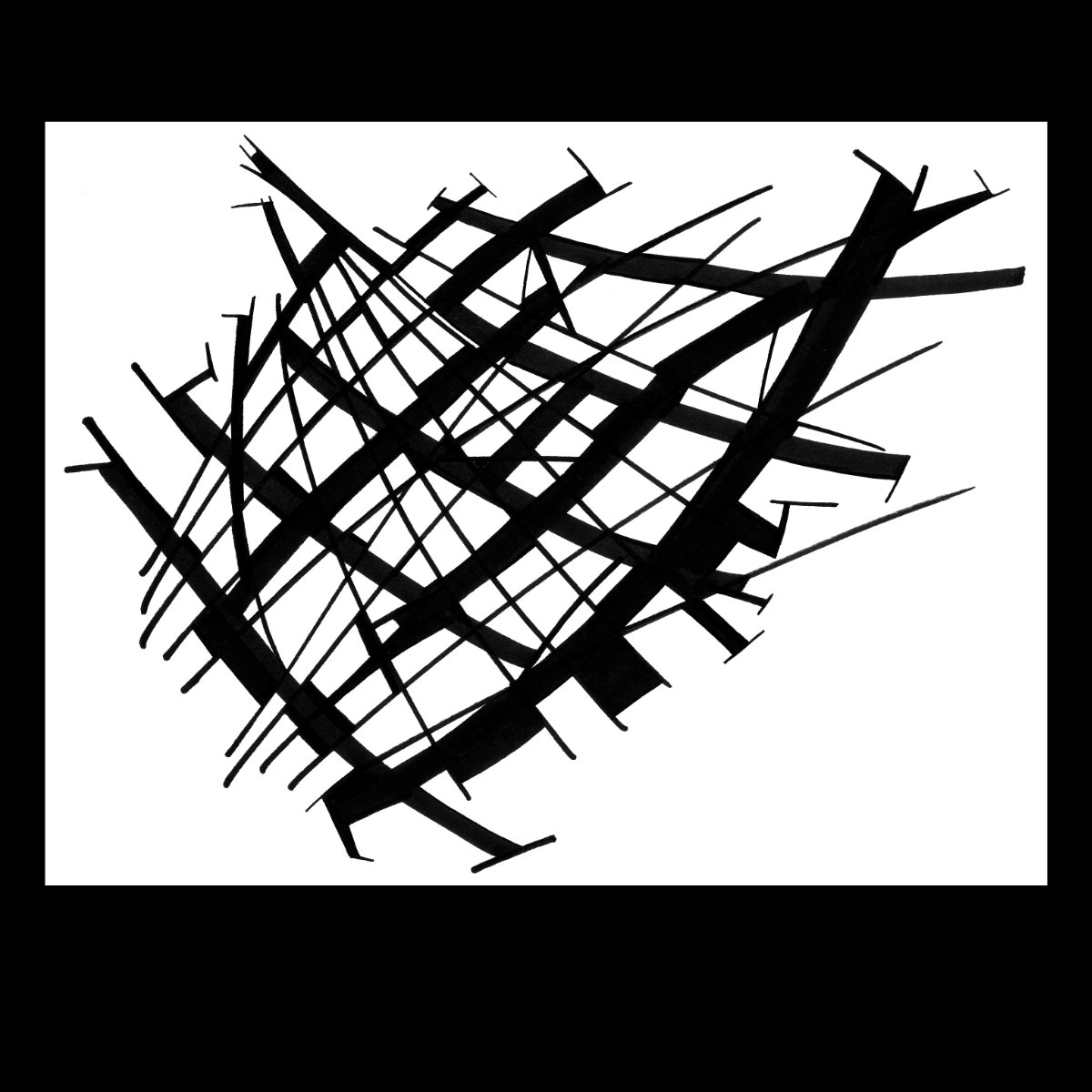 sans titre 
 2003-25. Encre de chine sur papier. . 
2003 – Dominique Vial