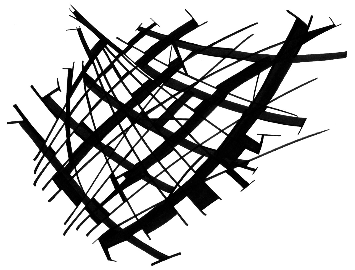 sans titre 
 2003-25. Encre de chine sur papier. . 
2003 – Dominique Vial