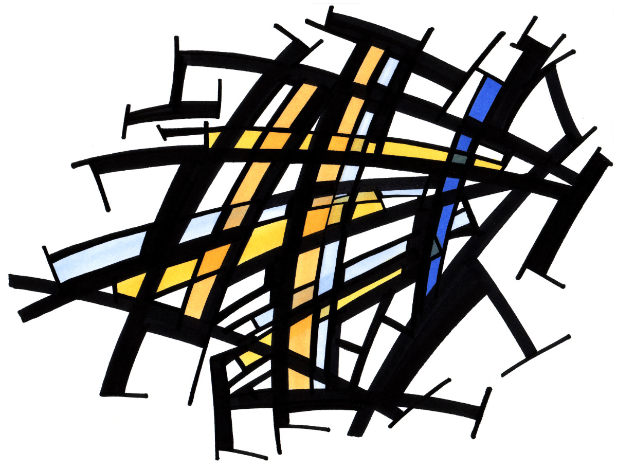 sans titre 
 2003-26. Encre de chine et encre à alcool sur papier. . 
2003 – Dominique Vial