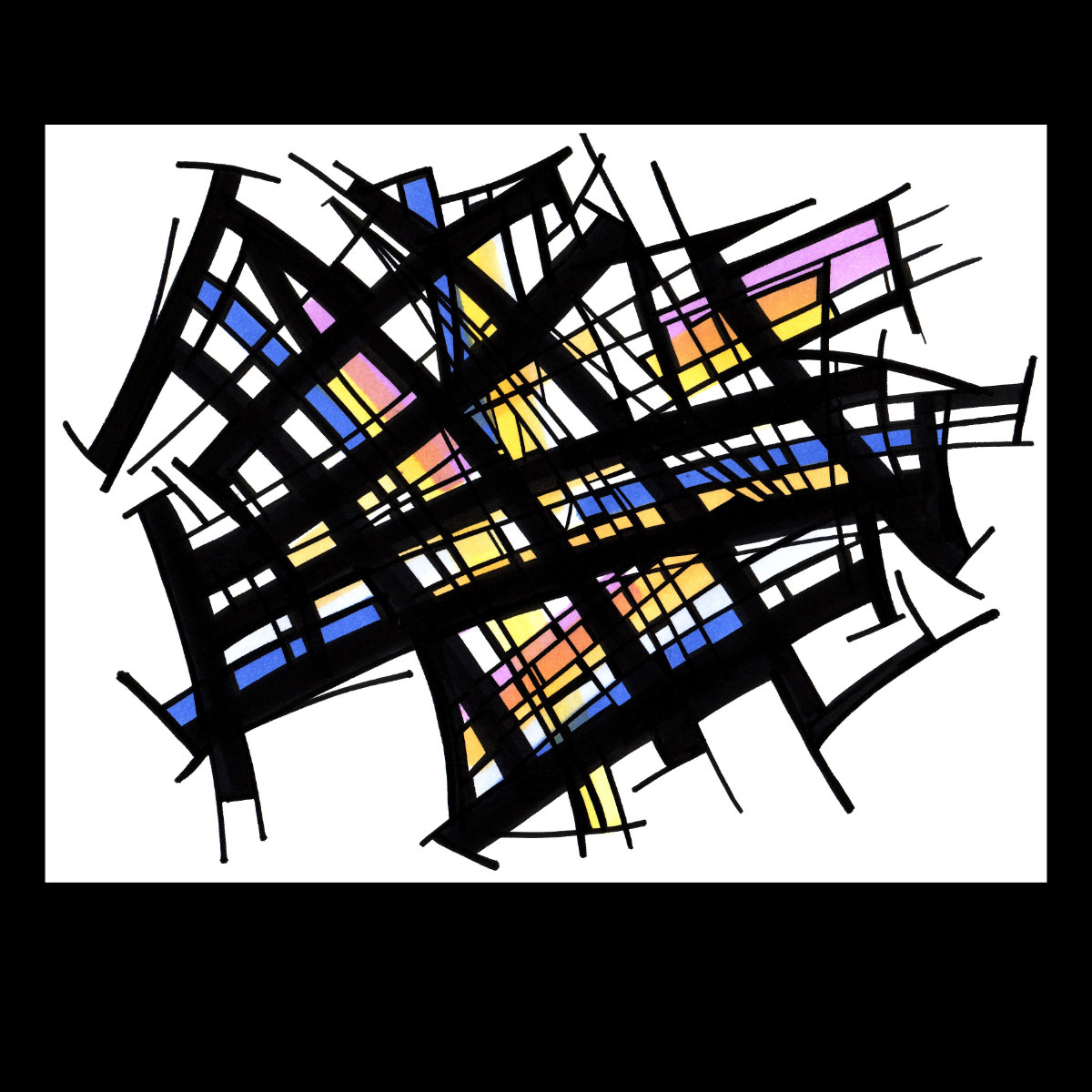 sans titre 
 2003-27. Encre de chine et encre à alcool sur papier. . 
2003 – Dominique Vial