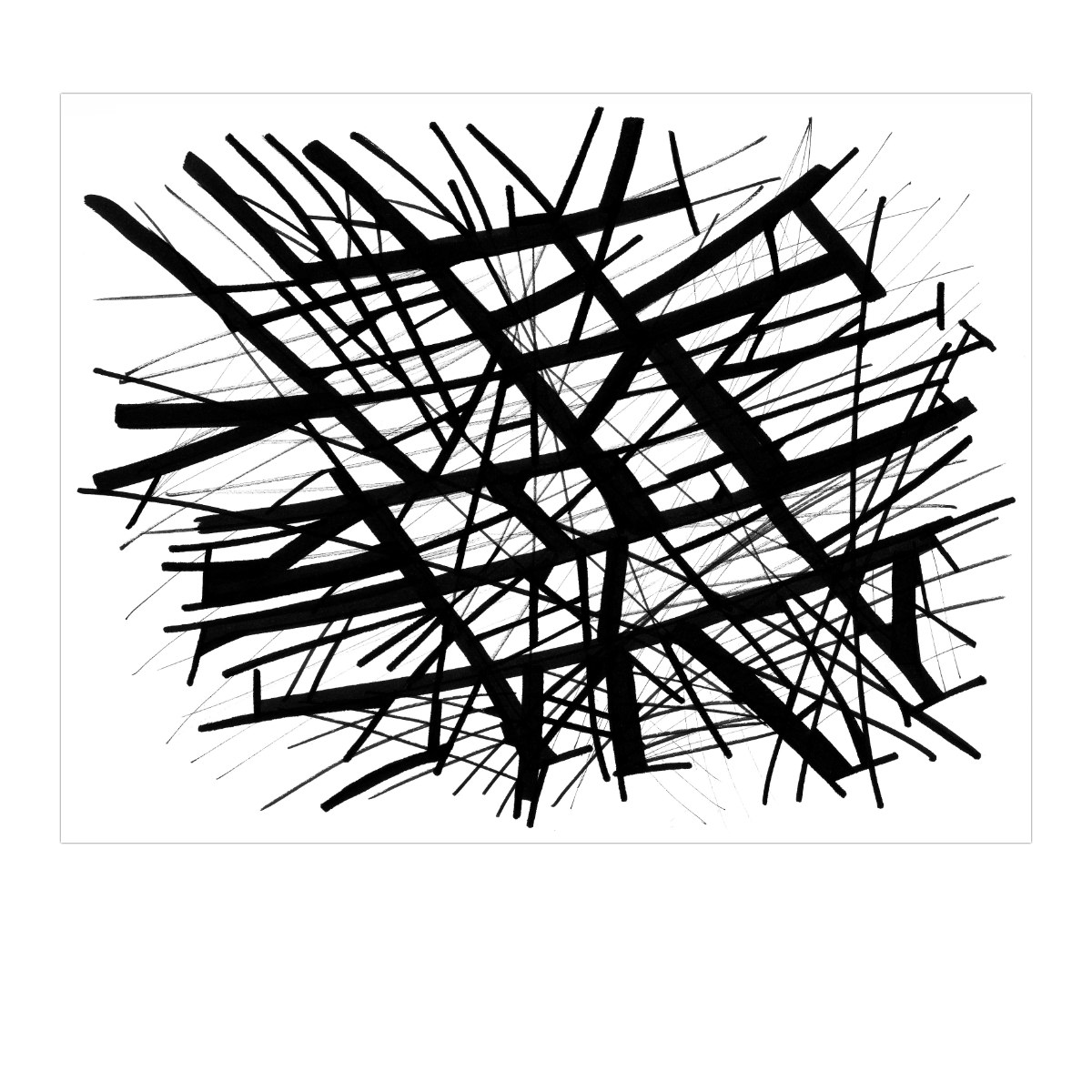 sans titre 
 2003-29. Encre de chine sur papier. 29.7 x 21 cm. 
2003 – Dominique Vial