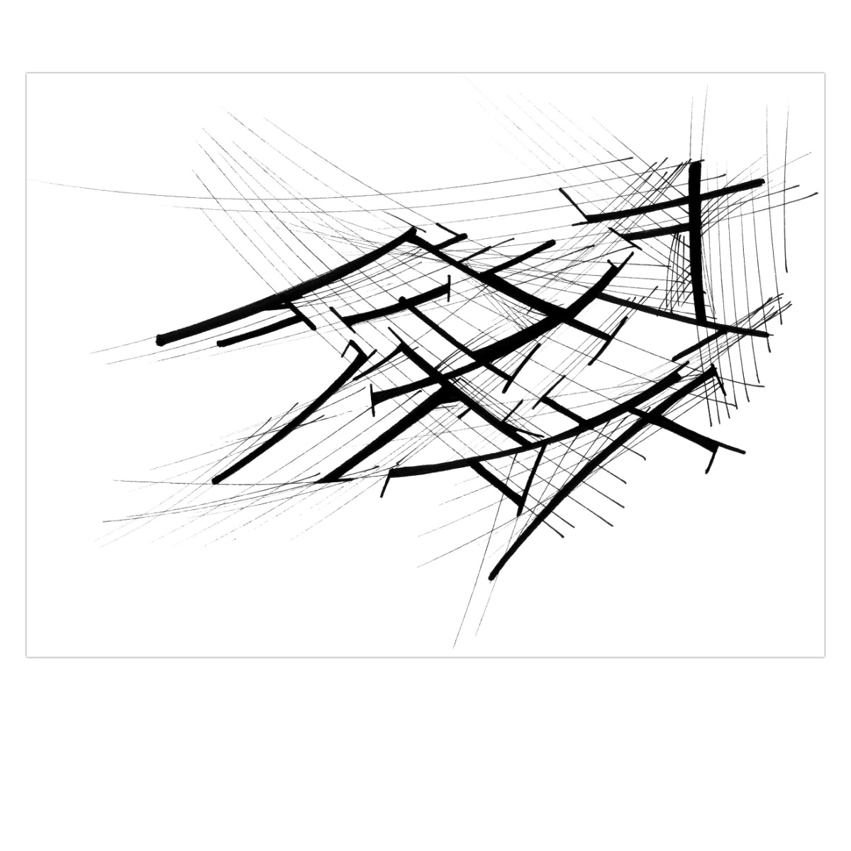 sans titre 
 2003-30. Encre de chine sur papier. . 
2003 – Dominique Vial