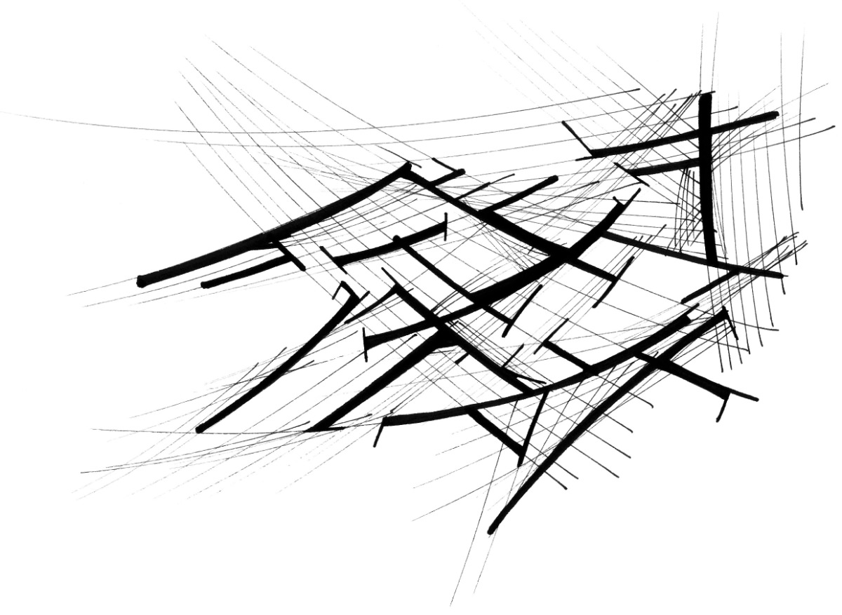 sans titre 
 2003-30. Encre de chine sur papier. . 
2003 – Dominique Vial