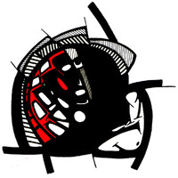 sans titre 
 2003-31. Encre de chine, encre à alcool et encre pigmentée sur papier. . 
2003 – Dominique Vial