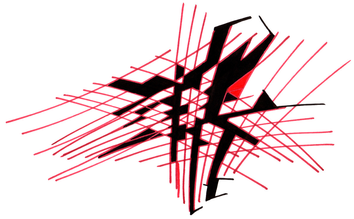 sans titre 
 2003-34. Encre à alcool et encre pigmentée sur papier. . 
2003 – Dominique Vial