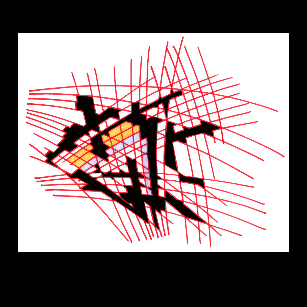 sans titre 
 2003-35. Encre à alcool et encre pigmentée sur papier. . 
2003 – Dominique Vial