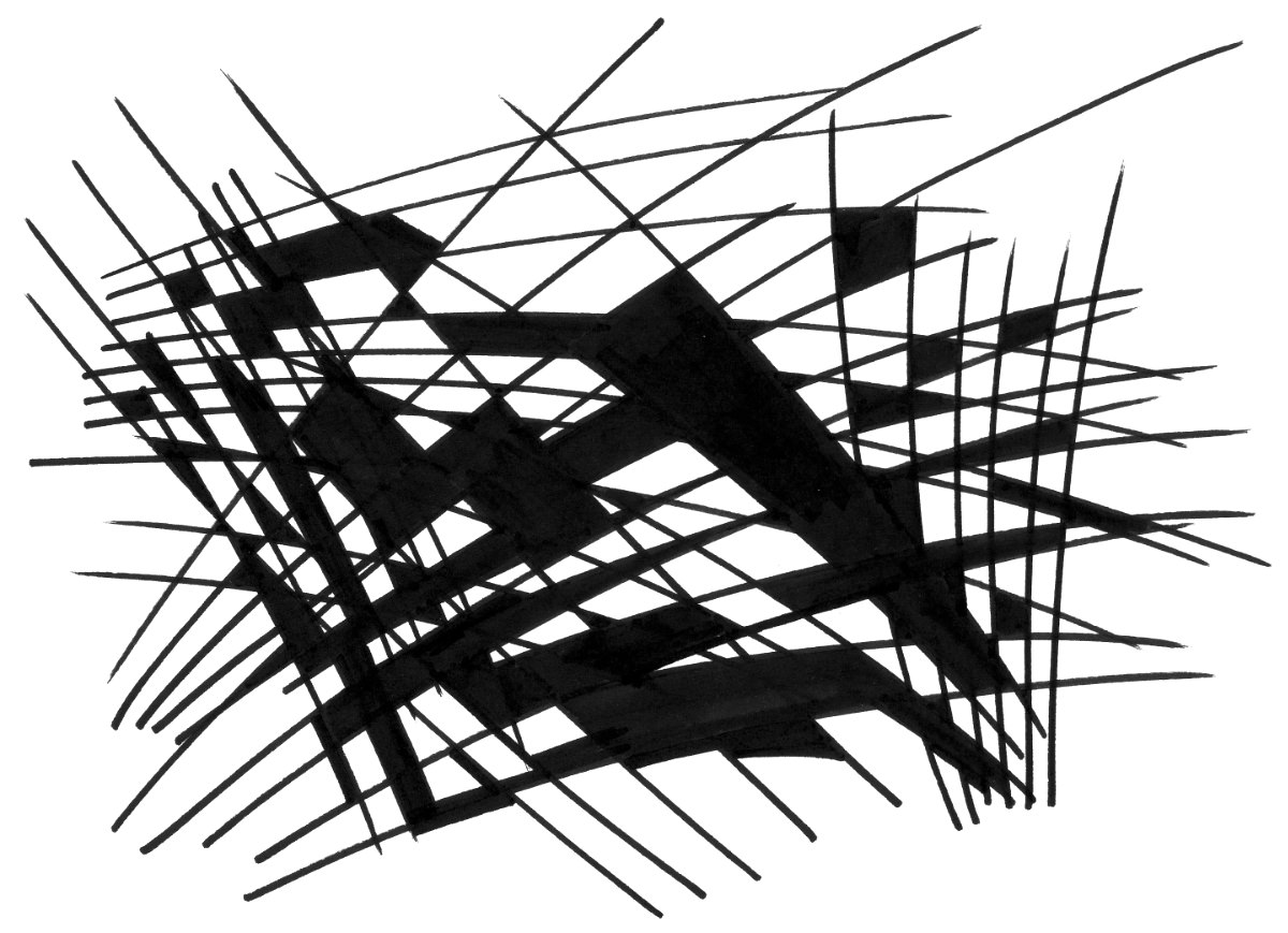 sans titre 
 2003-36. Encre de chine et encre pigmentée sur papier. . 
2003 – Dominique Vial