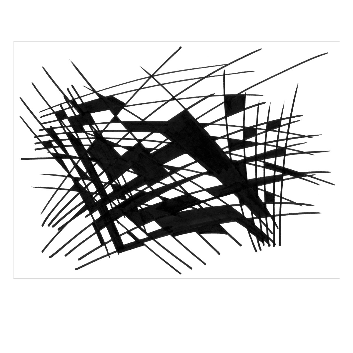 sans titre 
 2003-36. Encre de chine et encre pigmentée sur papier. . 
2003 – Dominique Vial