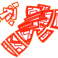 sans titre 
 2003-37. Encre à alcool sur papier. . 
2003 – Dominique Vial