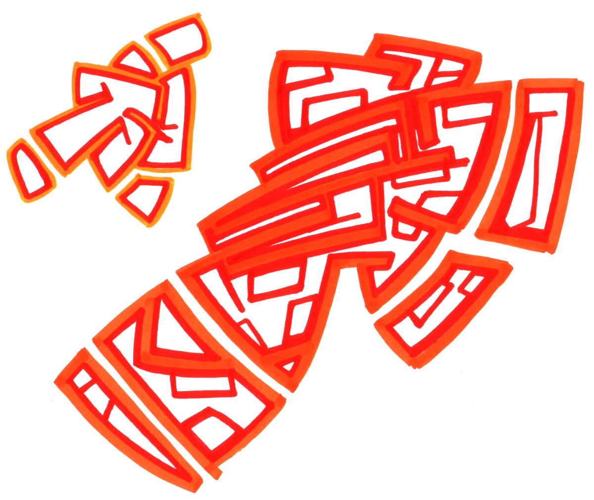 sans titre 
 2003-37. Encre à alcool sur papier. . 
2003 – Dominique Vial