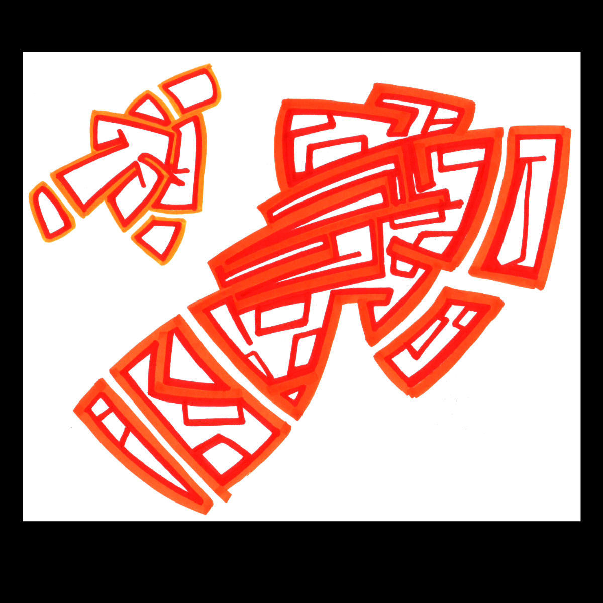 sans titre 
 2003-37. Encre à alcool sur papier. . 
2003 – Dominique Vial