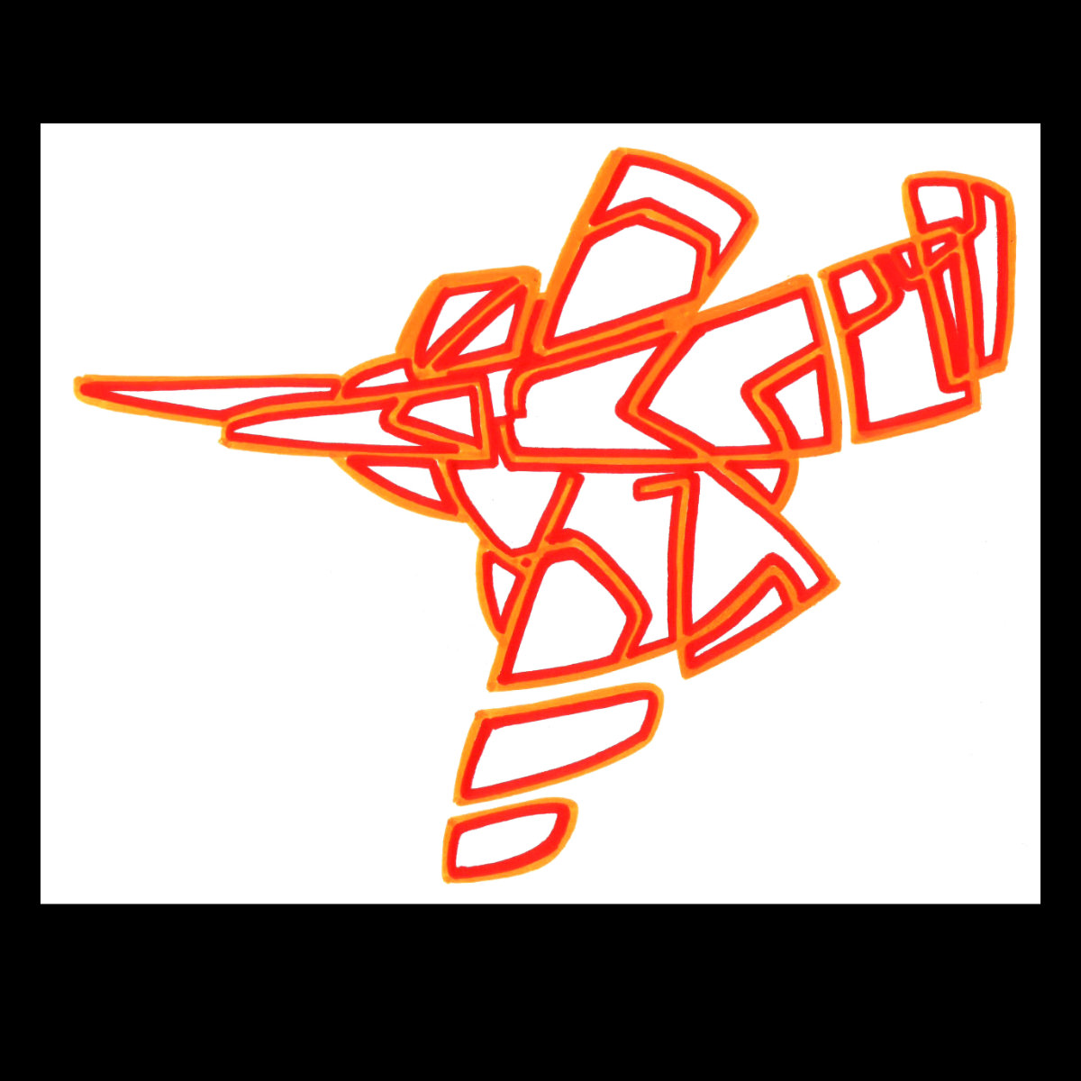 sans titre 
 2003-39. Encre à alcool sur papier. . 
2003 – Dominique Vial