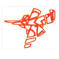 sans titre 
 2003-39. Encre à alcool sur papier. . 
2003 – Dominique Vial