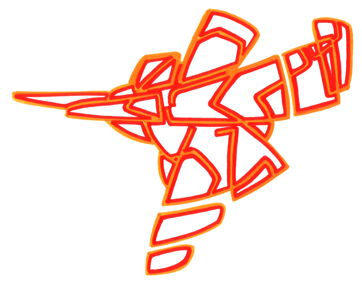 sans titre 
 2003-39. Encre à alcool sur papier. . 
2003 – Dominique Vial