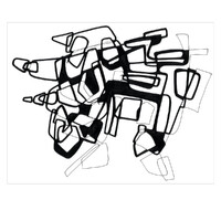 sans titre 
 2003-45. Encre de chine et encre pigmentée sur papier. . 
2003 – Dominique Vial