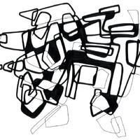 sans titre 
 2003-45. Encre de chine et encre pigmentée sur papier. . 
2003 – Dominique Vial