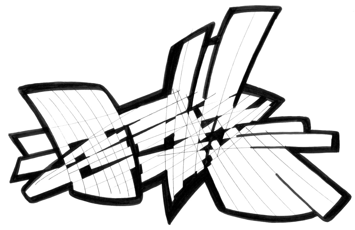 sans titre 
 2003-48. Encre de chine et encre pigmentée sur papier. . 
2003 – Dominique Vial