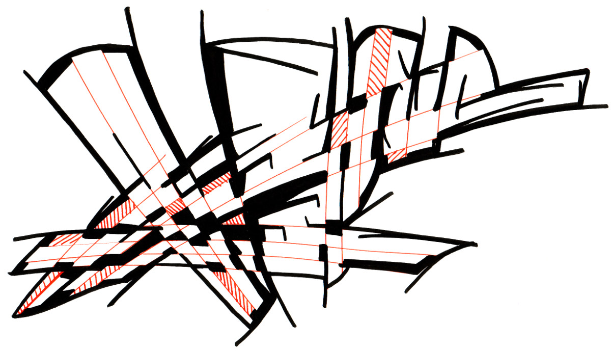 sans titre 
 2003-51. Encre de chine, encre à alcool et encre pigmentée sur papier. . 
2003 – Dominique Vial