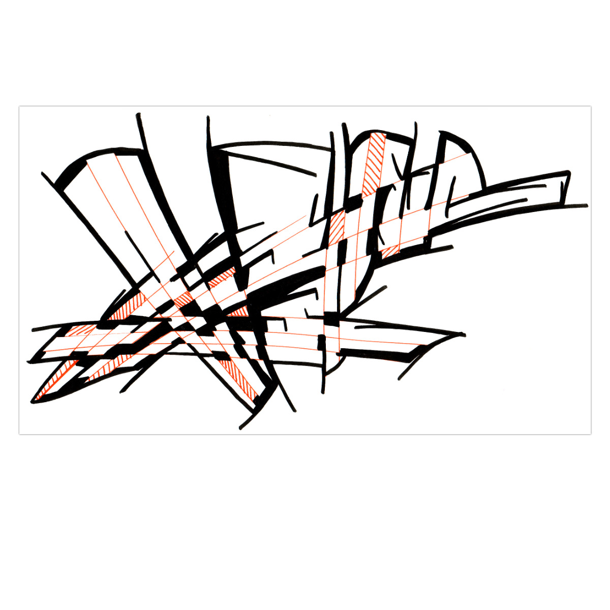 sans titre 
 2003-51. Encre de chine, encre à alcool et encre pigmentée sur papier. . 
2003 – Dominique Vial