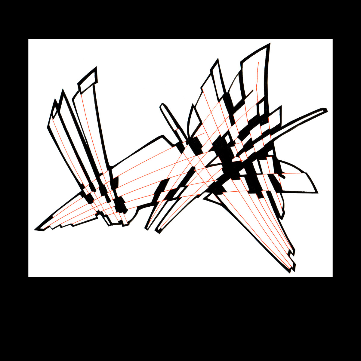 sans titre 
 2003-53. Encre de chine, encre à alcool et encre pigmentée sur papier. . 
2003 – Dominique Vial