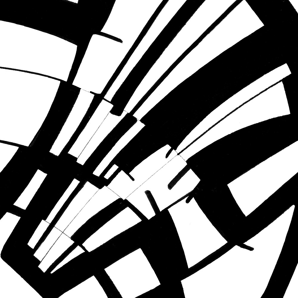 sans titre 
 2004-01. Encre de chine et transfert sur papier. 29.7 x 21 cm. 
2004 – Dominique Vial