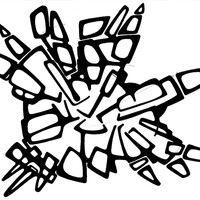 sans titre 
 2004-53. Encre de chine et encre pigmentée sur papier. 29.7 x 21 cm. 
2004 – Dominique Vial