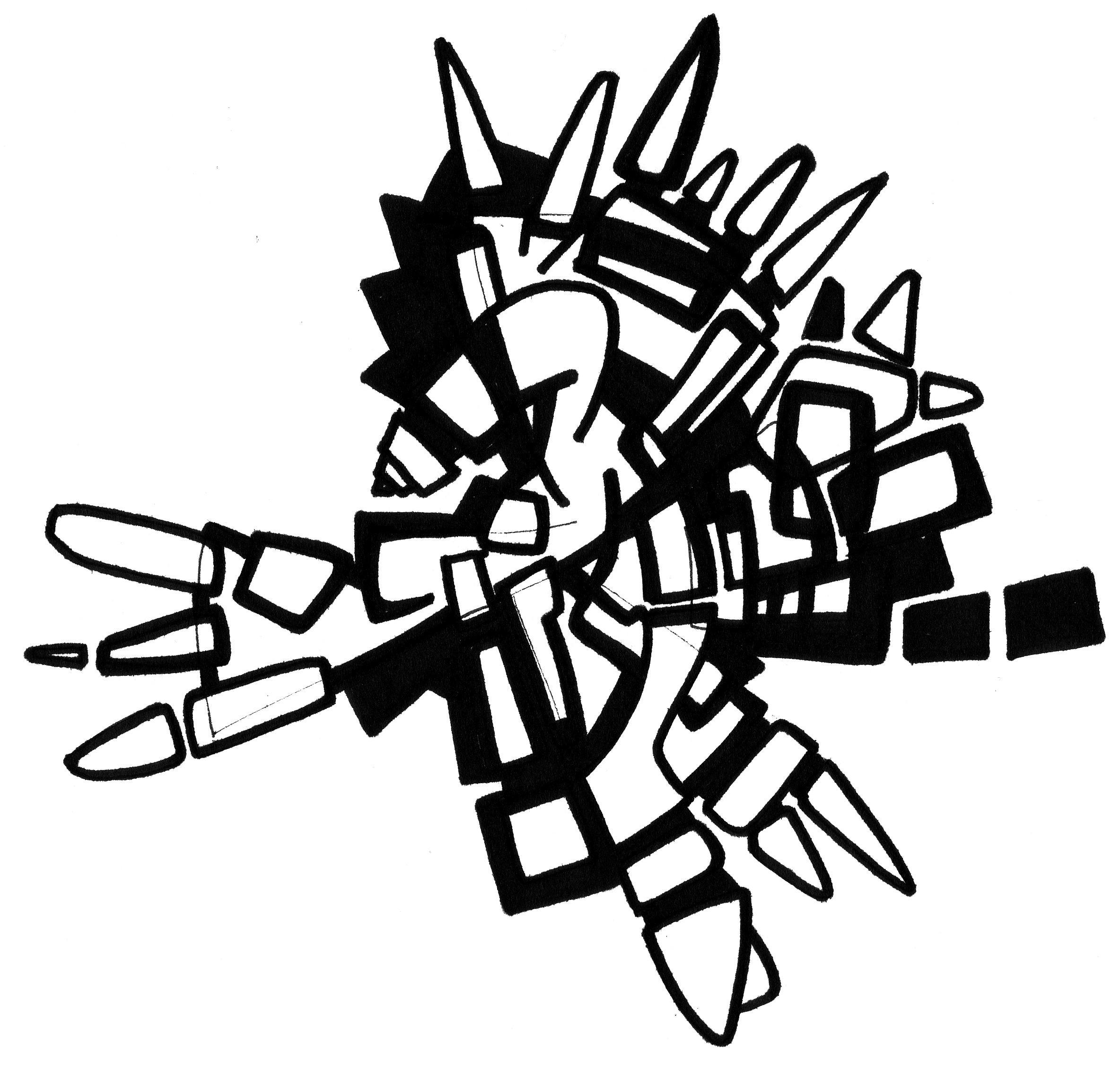 sans titre 
 2005-01. Encre de chine sur papier. . 
2005 – Dominique Vial