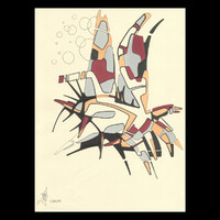 sans titre 
 2005-50. Encre pigmentée et encres à alcool sur papier. 21 x 29.7 cm. 
2005 – Dominique Vial