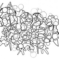 08-006. Crayon et encre pigmentée sur papier. 29.7 x 21 cm. 
2006 – Dominique Vial