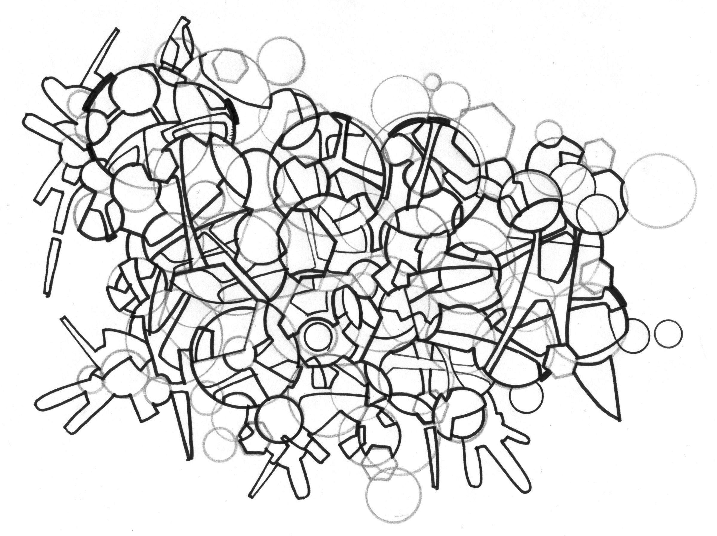 08-006. Crayon et encre pigmentée sur papier. 29.7 x 21 cm. 
2006 – Dominique Vial