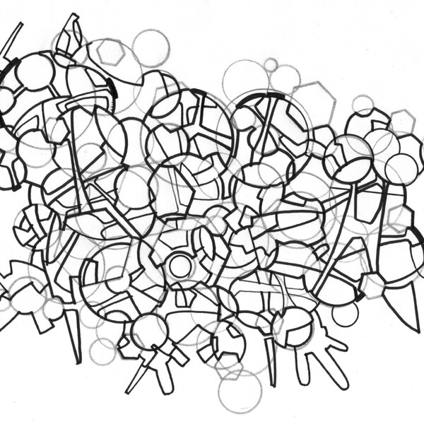 

08-006
 
 &ndash; Crayon et encre pigment&eacute;e sur papier &ndash;  &ndash; 2006