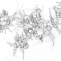 08-015. Crayon et encre pigmentée sur papier. . 
2006 – Dominique Vial