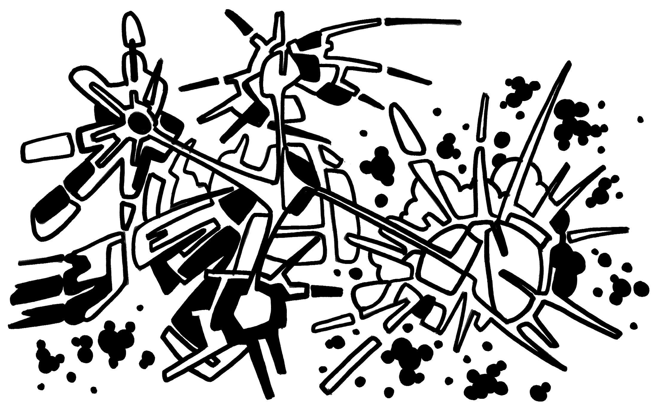 25-002a. Encre pigmentée sur papier. 29.7 x 21 cm. 
2006 – Dominique Vial