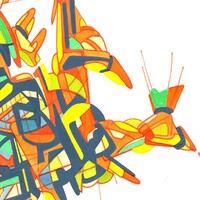 sans titre 
 2017-01. Encre pigmentée, encre à base d’alcool sur papier. 21 x 29.7 cm. 
2017 – Dominique Vial