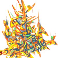 sans titre 
 2017-01. Encre pigmentée, encre à base d’alcool sur papier. 21 x 29.7 cm. 
2017 – Dominique Vial