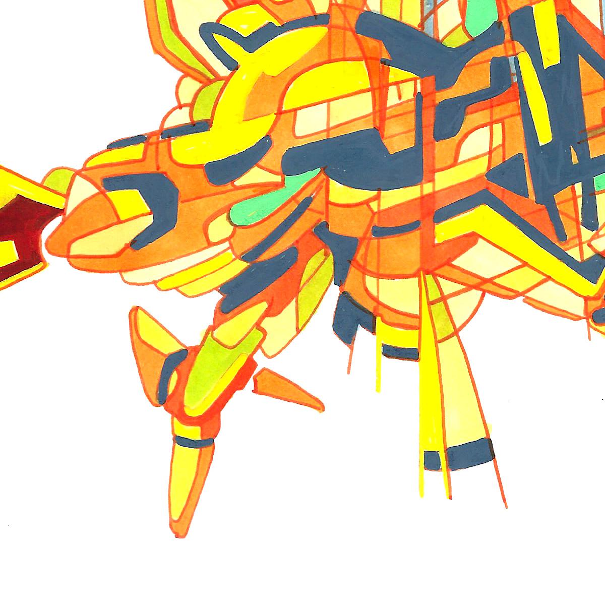 sans titre 
 2017-01. Encre pigmentée, encre à base d’alcool sur papier. 21 x 29.7 cm. 
2017 – Dominique Vial