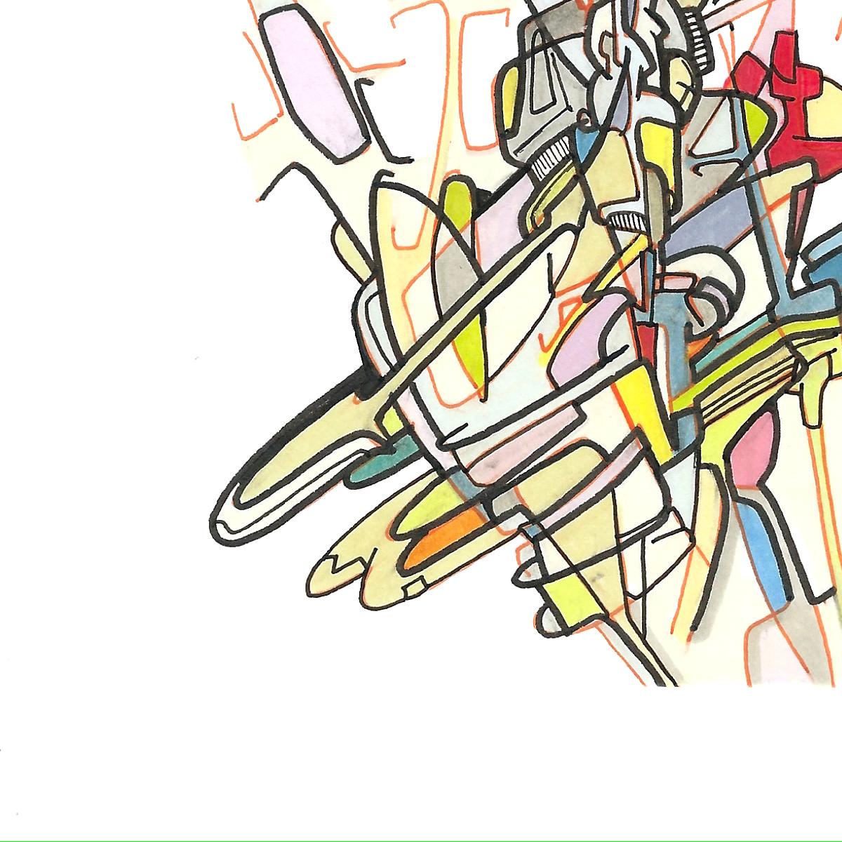 sans titre 
 2017-02. Encre pigmentée, encre à base d’alcool sur papier. 21 x 29.7 cm. 
2017 – Dominique Vial