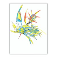 sans titre 
 2017-03. Encre pigmentée, encre à base d’alcool, acrylique sur papier. 21 x 29.7 cm. 
2017 – Dominique Vial