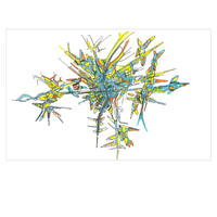 sans titre 
 2017-04. Encre pigmentée, encre à base d’alcool, acrylique sur papier. 27.5 x 18 cm. 
2017 – Dominique Vial