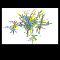 sans titre 
 2017-04. Encre pigmentée, encre à base d’alcool, acrylique sur papier. 27.5 x 18 cm. 
2017 – Dominique Vial