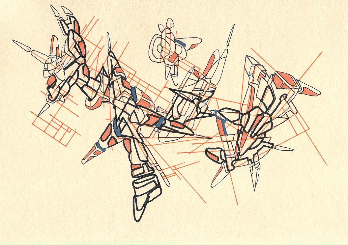 sans titre 
 2017-05. Encre pigmentée, encre à base d’alcool, acrylique sur papier. 21 x 14.8 cm. 
2017 – Dominique Vial