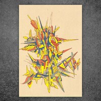 sans titre 
 2017-07. Encre pigmentée, encre à base d’alcool, acrylique sur papier. 14.8 x 21 cm. 
2017 – Dominique Vial