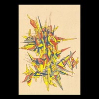 sans titre 
 2017-07. Encre pigmentée, encre à base d’alcool, acrylique sur papier. 14.8 x 21 cm. 
2017 – Dominique Vial