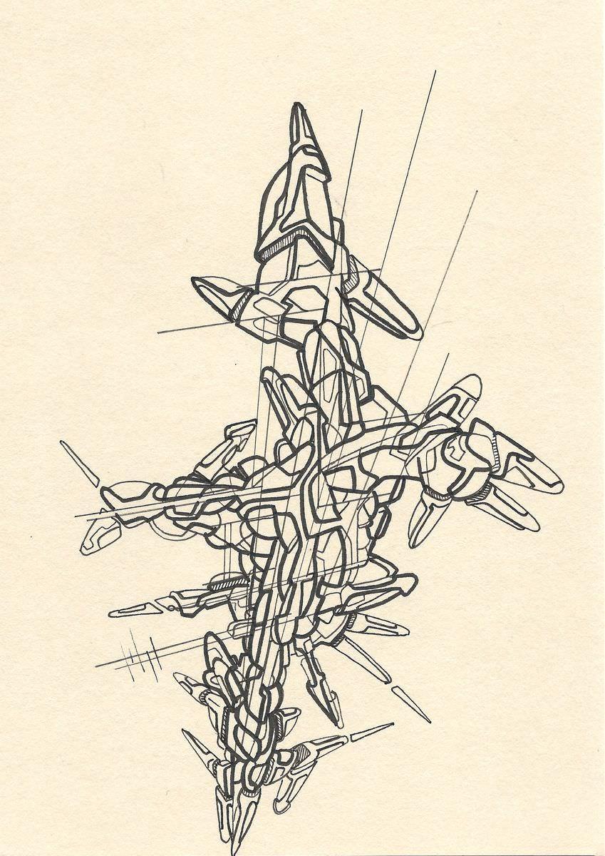 sans titre 
 2017-09. Encre pigmentée sur papier. 14.8 x 21 cm. 
2017 – Dominique Vial