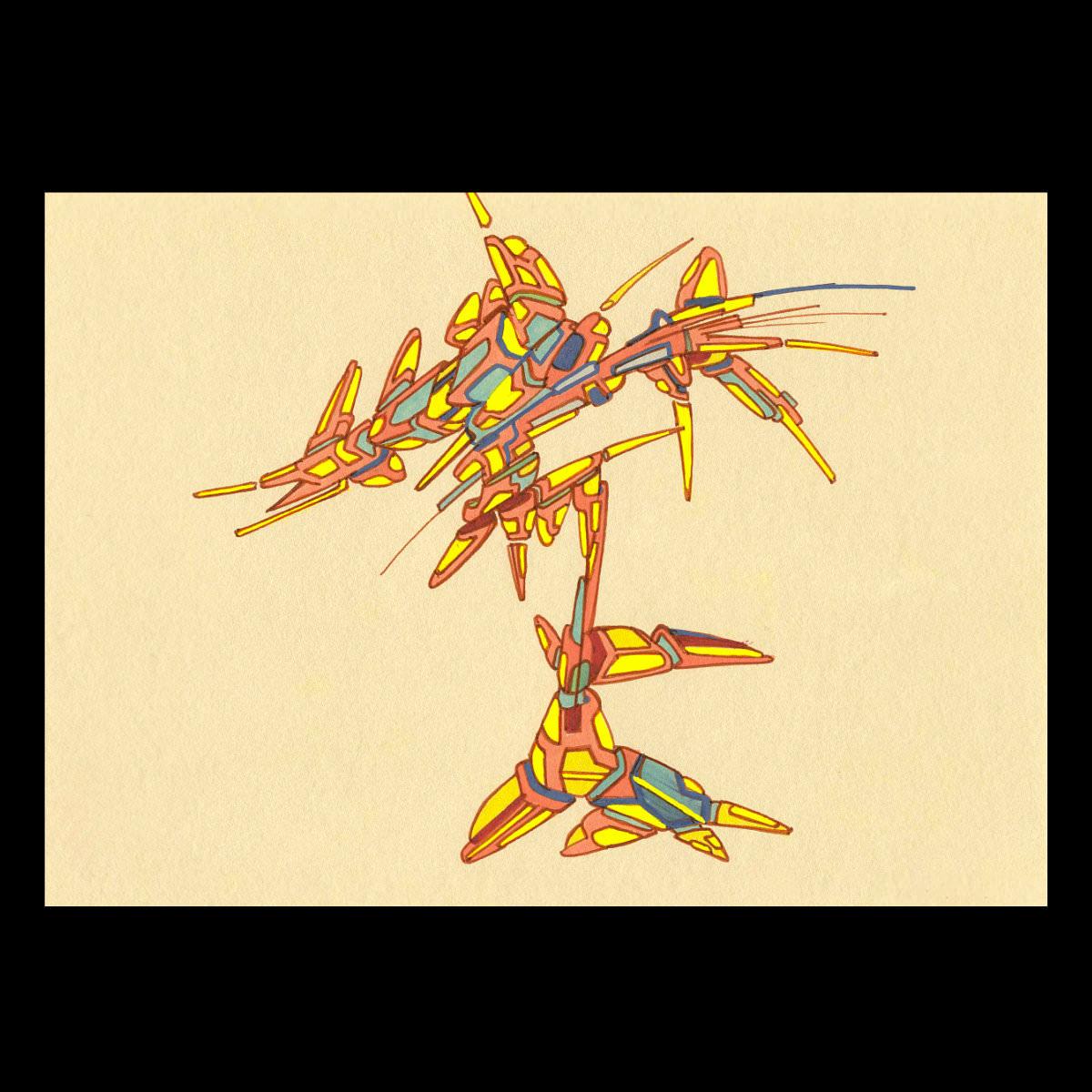 sans titre 
 2017-10. Encre pigmentée, encre à base d’alcool, acrylique sur papier. 21 x 14.8 cm. 
2017 – Dominique Vial