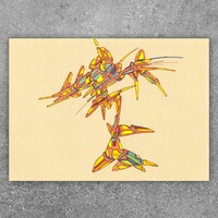 sans titre 
 2017-10. Encre pigmentée, encre à base d’alcool, acrylique sur papier. 21 x 14.8 cm. 
2017 – Dominique Vial