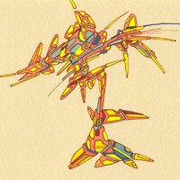 sans titre 
 2017-10. Encre pigmentée, encre à base d’alcool, acrylique sur papier. 21 x 14.8 cm. 
2017 – Dominique Vial