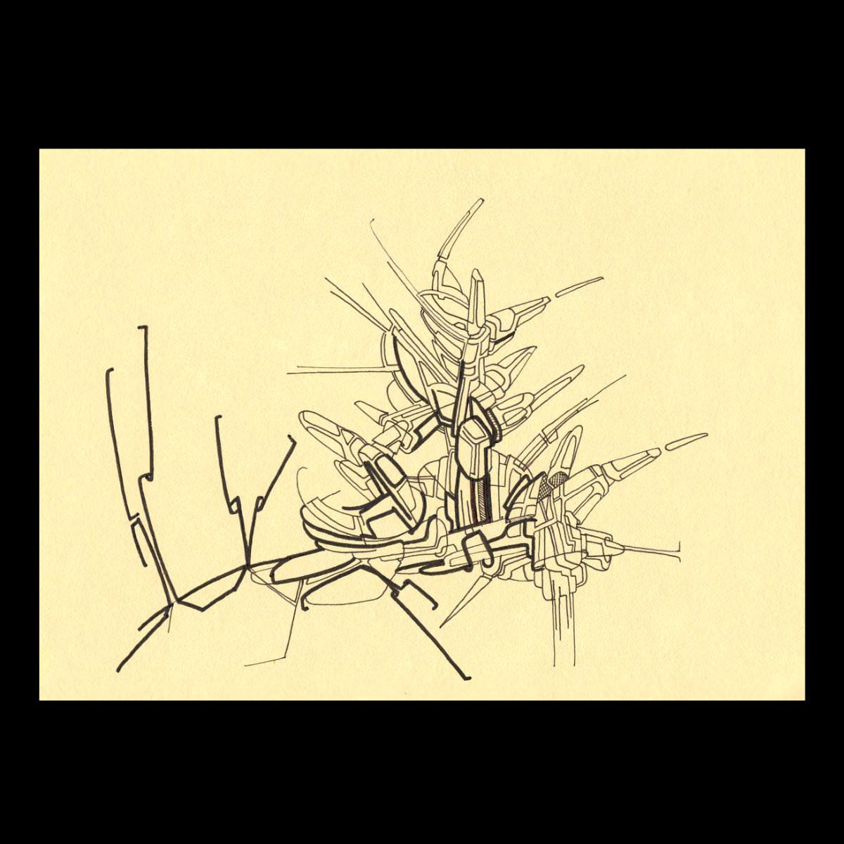 sans titre 
 2017-11. Encre pigmentée sur papier. 21 x 14.8 cm. 
2017 – Dominique Vial